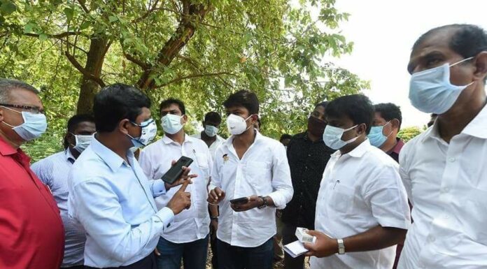 கொரோனா மையத்துக்கு உதயநிதி ஆய்வு