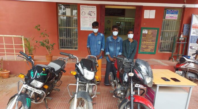 பைக் கொள்ளையரை விரட்டி பிடித்த திருமங்கலம் போலீசார்