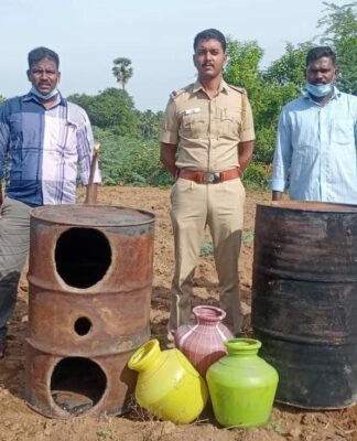 செய்யாற்று படுகையில் சாராயம் அழிப்பு