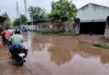சாரல் மழைக்கே தாக்குப்பிடிக்காத மேலப்பாளையம் ரெட்டியார்பட்டி சாலை