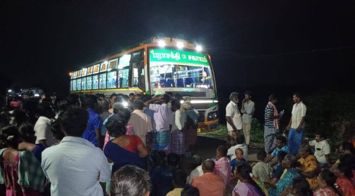 மூவரை கொன்ற அசுர வேக தனியார் பேருந்து சிறைப் பிடிப்பு