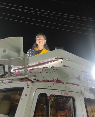 குரலை உயர்த்தி கோரிக்கை வைத்த கூட்டணி கட்சிக்காரர் – கனிமொழி ‘அப்செட் ‘